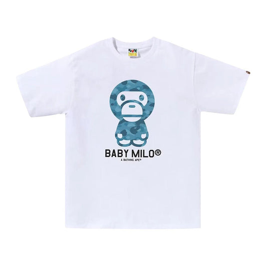 BAPE Honeycomb Camo Baby Milo Tee 'White/Blue'